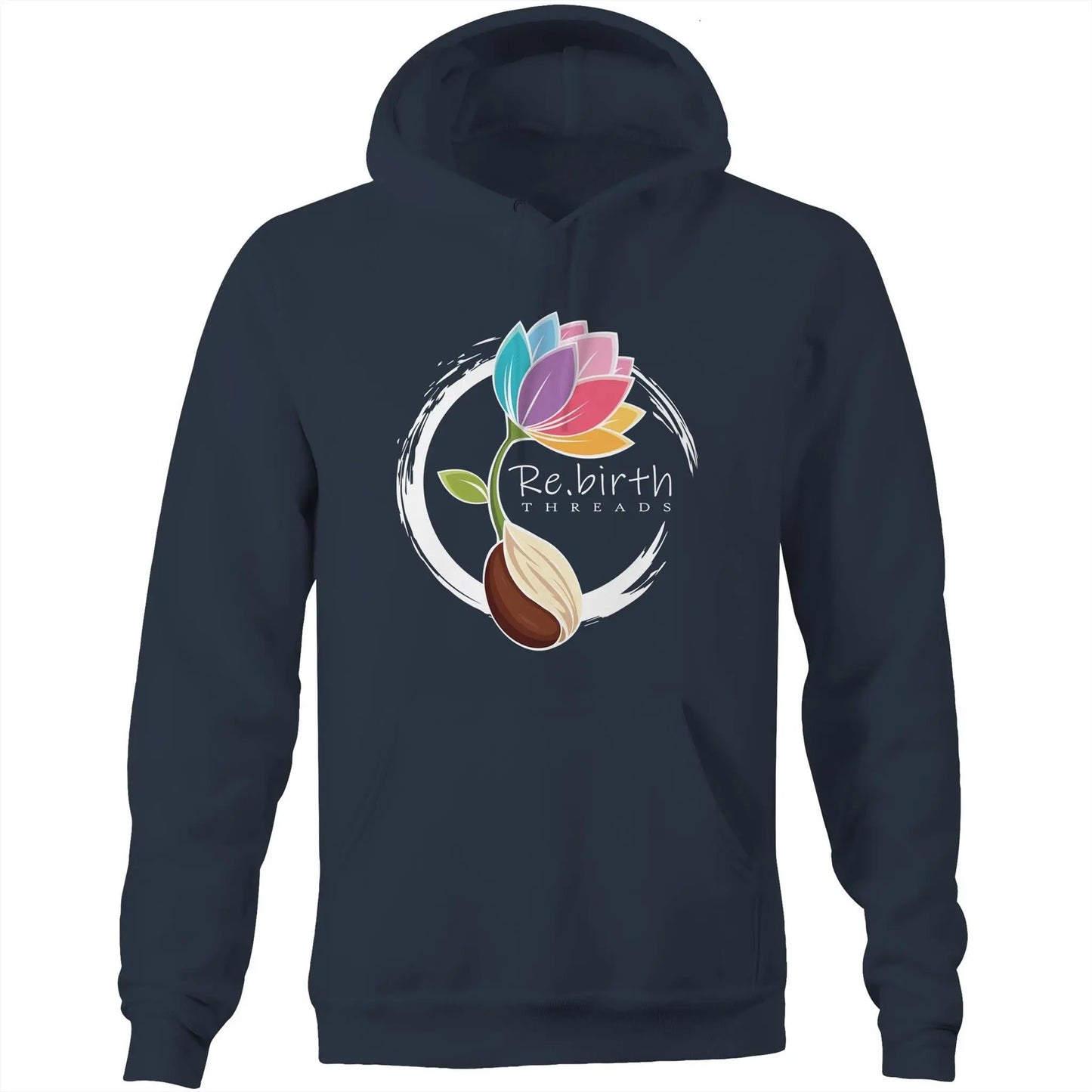 Rebirth logo - Comfy, cosy, pocket hoodie. Ogo Merch