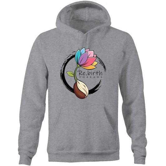 Rebirth logo - Comfy, cosy, pocket hoodie. Ogo Merch