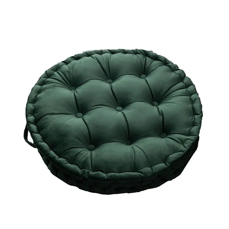 Luxury Round Pouf Tatami Cushion Meditation Floor Mat with Handle Rebirth Threads