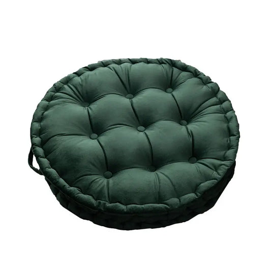 Luxury Round Pouf Tatami Cushion Meditation Floor Mat with Handle Rebirth Threads