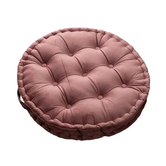 Luxury Round Pouf Tatami Cushion Meditation Floor Mat with Handle Rebirth Threads