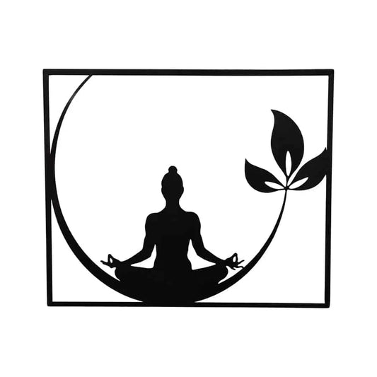 Laser cut Meditation Buddha Wall Art 60x50cm Rebirth Threads