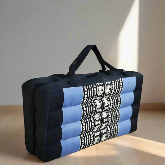 2-Fold Meditation Cushion Yoga Mat BlueEle Rebirth Threads