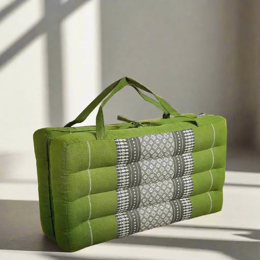2-Fold Meditation Cushion Yoga Mat Green Rebirth Threads