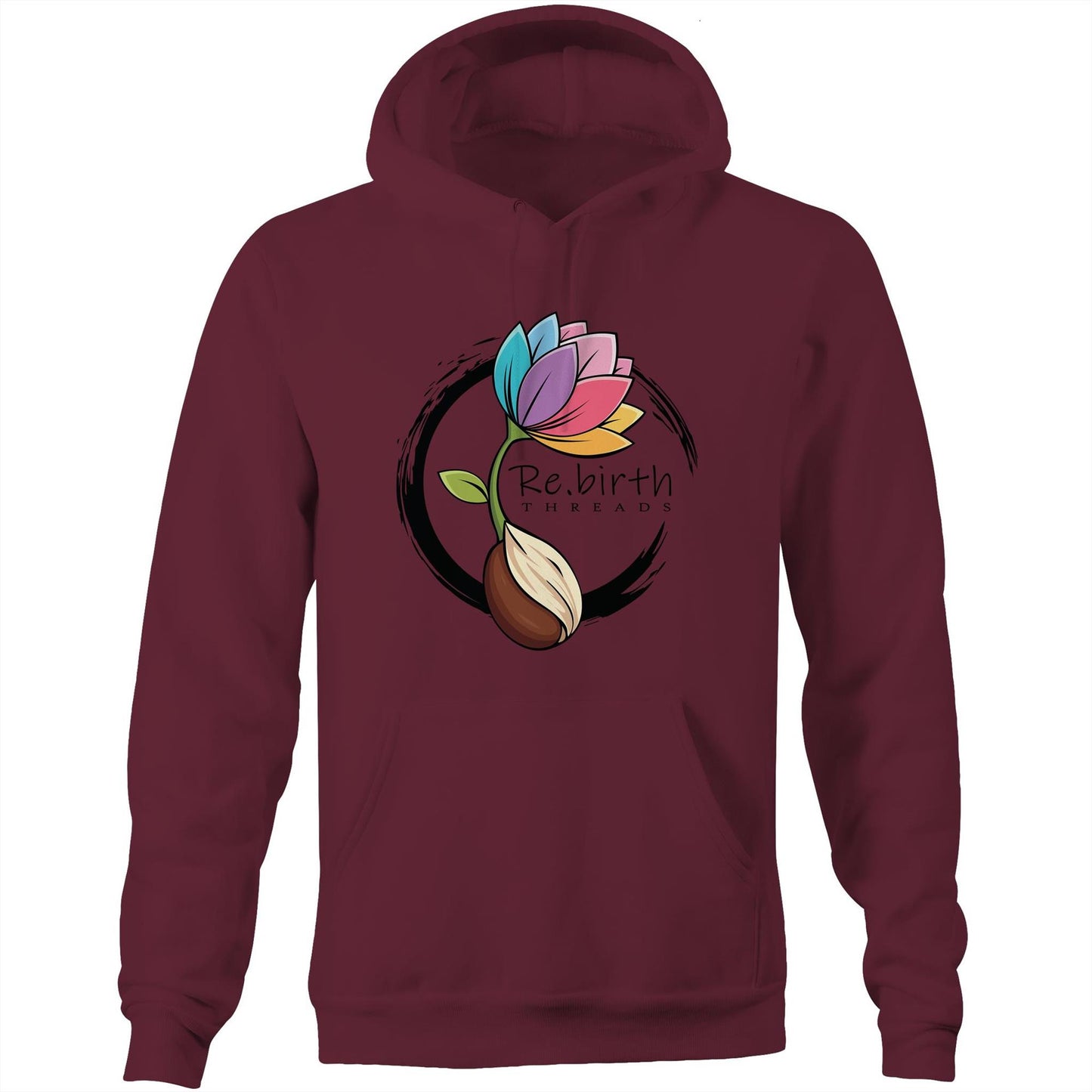 Rebirth logo AS Colour Stencil - Pocket Hoodie Sweatshirt