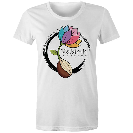 Rebirth logo AS Colour - Women's Maple Organic Tee