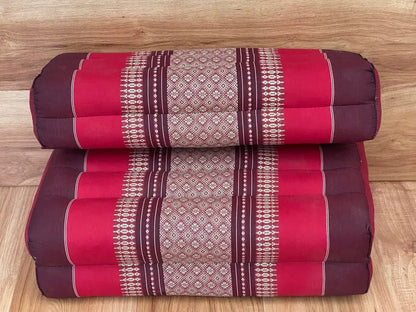 3-Fold Zafu Meditation Cushion Medium Size-RED Rebirth Threads