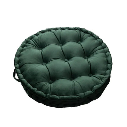 Luxury Round Pouf Tatami Cushion Meditation Floor Mat with Handle Rebirth Threads