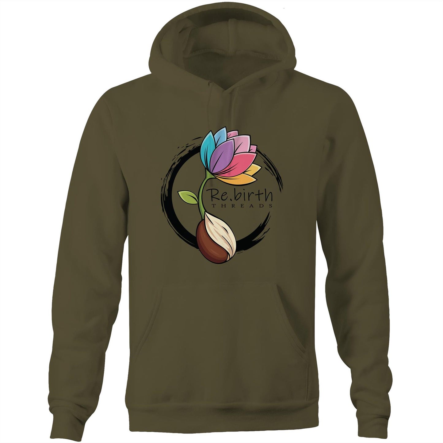 Rebirth logo AS Colour Stencil - Pocket Hoodie Sweatshirt